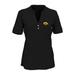 Women's Black Iowa Hawkeyes Strata Textured Henley Shirt