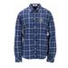 Women's Navy La Salle Explorers Brewer Flannel Button-Down Long Sleeve Shirt