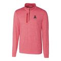 Men's Cutter & Buck Crimson Alabama Tide Stealth Vault Logo Half-Zip Jacket