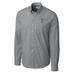 Men's Cutter & Buck Charcoal Georgia Tech Yellow Jackets Vault Epic Easy Care Gingham Long Sleeve Shirt