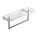 Ginger Sine Bracket Shelf w/ Features Glass/Metal in Gray | 5.66 H x 17.5 W x 5.77 D in | Wayfair 0219T-18/PC