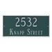 Montague Metal Products Inc. 2-Line Wall Address Plaque in Red/Gray | 7.25 H x 15.75 W x 0.25 D in | Wayfair PCS-0043S2-W-BRS