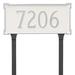 Montague Metal Products Inc. New Yorker Standard One Line Address Sign Plaque w/ Lawn Stakes | 9.25 H x 17 W x 0.25 D in | Wayfair PCS-0027S1-L-WG