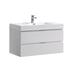 Kaydis Ivy Bronx 40" Wall Mounted Single Sink Bathroom Vanity Set Wood/Plastic in White | 23.7 H x 39.25 W x 19 D in | Wayfair