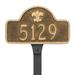 Montague Metal Products Inc. Fleur de Lis 1-Line Lawn Address Sign Metal | 4.75 H x 8 W x 0.25 D in | Wayfair PCS-0061P1-L-ABG