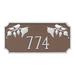 Montague Metal Products Inc. Camden Ivy 1-Line Wall Address Plaque | 9.25 H x 17 W x 0.25 D in | Wayfair PCS-0087S1-W-BG