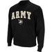 Men's Colosseum Black Army Knights Arch & Logo Crew Neck Sweatshirt