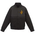 Youth JH Design Black/Charcoal Cleveland Cavaliers Poly-Twill Full-Snap Jacket