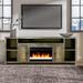 Loon Peak® Gianessa 84" No Assembly Required Barnwood Finish Fireplace TV Stand Wood in Brown | 32.5 H in | Wayfair