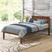 Harriet Bee Rowen Twin Solid Wood Platform Bed Wood in Brown | 37 H x 42 W x 78.5 D in | Wayfair 9D5429B2EE4F41F99C7774FC7653276E