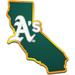 WinCraft Oakland Athletics Metallic State Shape Acrylic Auto Emblem