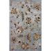 White 24 x 0.38 in Area Rug - Charlton Home® Mitcheldean Floral Handmade Tufted Wool Blue/Gray Area Rug Wool | 24 W x 0.38 D in | Wayfair