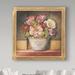 August Grove® 'Garden Roses' Acrylic Painting Print on Wrapped Canvas in Brown/Gray/Pink | 24 H x 24 W x 2 D in | Wayfair