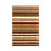 Brown/Green 18 x 0.38 in Area Rug - Ebern Designs Brigg Striped Handmade Tufted Wool/Silk Brown/Red/Green Area Rug Silk/Wool | Wayfair