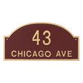 Montague Metal Products Inc. Dover 2-Line Wall Address Plaque | 8 H x 15.75 W x 0.25 D in | Wayfair PCS-0140S2-W-CS