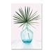 Bay Isle Home™ 'Statement Palms I' Graphic Art Print on Wrapped Canvas in Blue/Green/Pink | 24 H x 16 W x 2 D in | Wayfair