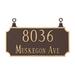 Montague Metal Products Inc. Princeton 2-Line Hanging Address Plaque | 9 H x 15.5 W x 0.25 D in | Wayfair TSH-0005S2-W-ABG