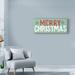 The Holiday Aisle® Holiday on Wheels Merry Christmas v.2 by Michael Mullan - Textual Art on Canvas in White | 20 H x 47 W x 2 D in | Wayfair