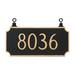 Montague Metal Products Inc. Princeton 1-Line Hanging Address Plaque | 7.25 H x 15.75 W x 0.25 D in | Wayfair TSH-0005S1-H-SS