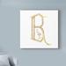 East Urban Home 'French Sewing Letter B' Graphic Art Print on Wrapped Canvas in Black | 35 H x 35 W x 2 D in | Wayfair