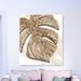 Oliver Gal Fashion Leaves Taupe I - Graphic Art on Canvas in White/Black | 45 H x 36 W x 1.5 D in | Wayfair 21782_36x45_CANV_PSGLD