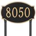 Montague Metal Products Inc. Cambridge 1-Line Lawn Address Sign | 9.75 H x 15.5 W x 0.25 D in | Wayfair PCS-0054S1-L-GW