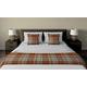 McAlister Textiles Heritage Tartan Bedding Set | Plaid Check Wool Texture Bed Runner + Cushion Cover Pair in Burnt Orange | 2 Cushion Covers & Bed Runner 240x50cm