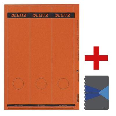 Leitz Selbstklebende Ordnerrücken-Etiketten »1687« inkl. Collegeblock »Office 4498« rot, 8 cm Image