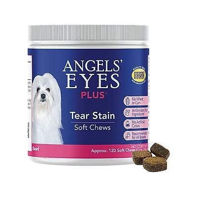 Angels' Eyes Plus Beef Flavored Soft Chews Tear Stain Supplement for Dogs & Cats, 120 count