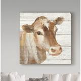 August Grove® 'Looking at You I Shiplap' Acrylic Painting Print on Wrapped Canvas Canvas | 14 H x 14 W x 2 D in | Wayfair