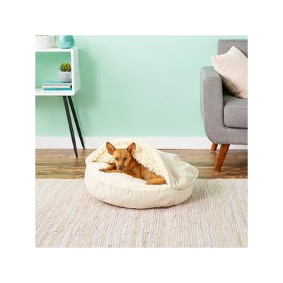 Snoozer Pet Products Luxury Cozy Cave Covered Cat & Dog Bed w/Removable Cover, Buckskin, Small