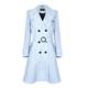 De la Crème Women's Trench Coat Spring/Summer Autumn Ladies Lightweight Belted Mac Trench Coat 42" Length (20, Light Blue)
