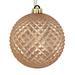 Vickerman 530597 - 4" Cafe Latte Durian Glitter Ball Christmas Tree Ornament (6 pack) (N188580D)