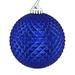 Vickerman 530313 - 4" Cobalt Blue Durian Glitter Ball Christmas Tree Ornament (6 pack) (N188522D)