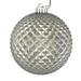 Vickerman 530627 - 4" Pewter Durian Glitter Ball Christmas Tree Ornament (6 pack) (N188587D)