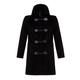 Ladies Duffle Coat Cashmere & Wool, Black, 18