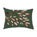 Millwood Pines Angelina Wild Oak Branch Outdoor Rectangular Pillow Cover & Insert Polyester/Polyfill blend in Green | 14 H x 20 W x 6 D in | Wayfair