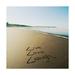Ebern Designs 'Beach Writing Live Love Laugh' Photographic Print on Wrapped Canvas in Blue/Brown | 24 H x 24 W x 2 D in | Wayfair