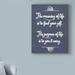 Winston Porter 'Meaning of Life Distressed' Textual Art on Wrapped Canvas in Blue/Gray | 24 H x 18 W x 2 D in | Wayfair