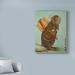 Winston Porter 'Pack Rat' Acrylic Painting Print on Wrapped Canvas Metal in Brown/Green/Yellow | 32 H x 24 W x 2 D in | Wayfair