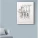 World Menagerie 'Architecture Drawing' Acrylic Painting Print on Wrapped Canvas in White/Black | 47 H x 35 W x 2 D in | Wayfair
