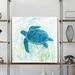 Bay Isle Home™ 'Reef Turtle II' Painting Paper, Solid Wood in Blue | 24 H x 24 W x 1.5 D in | Wayfair 9D0AE55440E3432E943C84C9B0C167DF