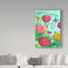 Winston Porter 'Zinnia Welcome Love' Acrylic Painting Print on Wrapped Canvas in White | 47 H x 30 W x 2 D in | Wayfair