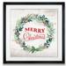 The Holiday Aisle® 'Merry Christmas Wreath' Textual Art Paper | 24 H x 24 W x 1.5 D in | Wayfair 448949E1EB21422EA6296761D4EA5A3E