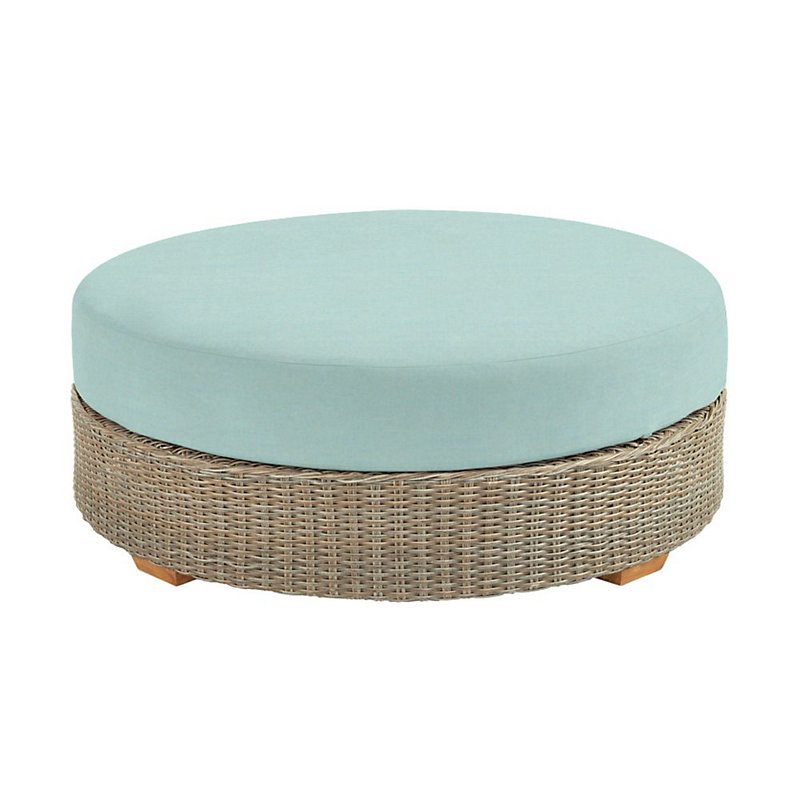 Navio Ottoman Replacement Cushion - Canvas Spa Sunbrella - Ballard Designs
