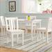 Harriet Bee Charbel Solid Wood Rectangular Interactive Table & Chair Set Wood in White | 22.2 H x 33.1 W in | Wayfair