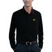 Men's Black Iowa Hawkeyes Vansport Omega Long Sleeve Solid Mesh Tech Polo