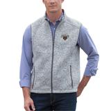 Men's Heather Gray Brown Bears Summit Fleece Sweater Vest