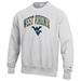 Men's Champion Gray West Virginia Mountaineers Arch Over Logo Reverse Weave Pullover Sweatshirt