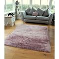 Porsche NEW PLAIN ROSE BLUSH PINK THICK SILKY SOFT SHAGGY PILE RUG MODERN LUXURIOUS RUGS UK (120x170cm)